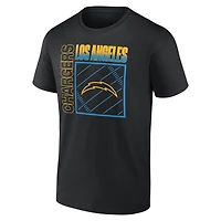 Men's Black Los Angeles Chargers Home Field Pop Personalized Name & Number T-Shirt