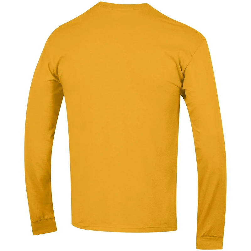 Men's Champion  Gold Los Angeles Chargers Seal Long Sleeve T-Shirt