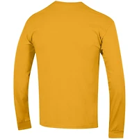 Men's Champion  Gold Los Angeles Chargers Seal Long Sleeve T-Shirt