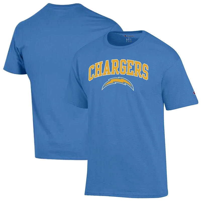 Men's Champion Powder Blue Los Angeles Chargers Arch Over Logo T-Shirt