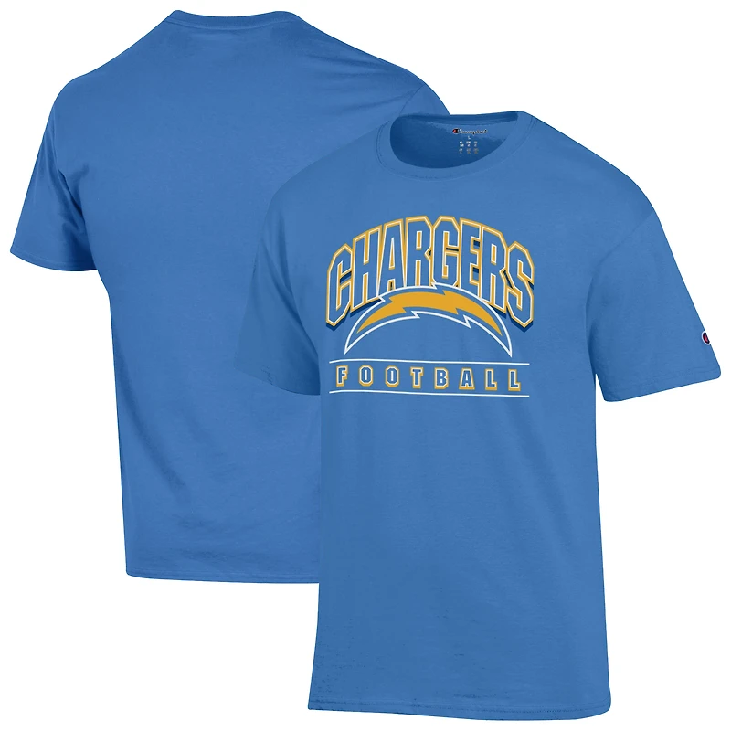 Men's Champion  Powder Blue Los Angeles Chargers Football T-Shirt