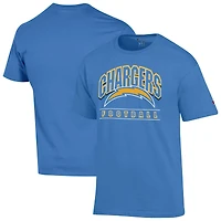 Men's Champion  Powder Blue Los Angeles Chargers Football T-Shirt