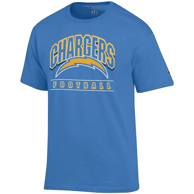 Men's Champion  Powder Blue Los Angeles Chargers Football T-Shirt