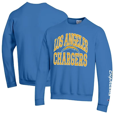 Men's Champion Powder Blue Los Angeles Chargers Powerblend Fleece Sweatshirt