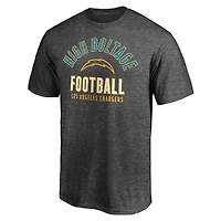 Men's  Charcoal Los Angeles Chargers Nickname Arc T-Shirt