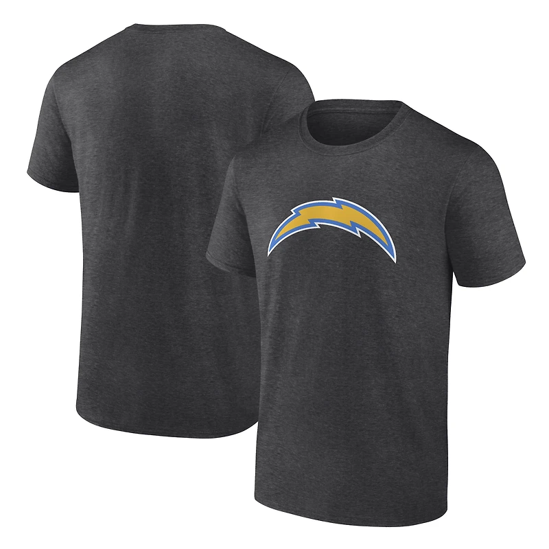 Men's  Charcoal Los Angeles Chargers Primary Logo T-Shirt