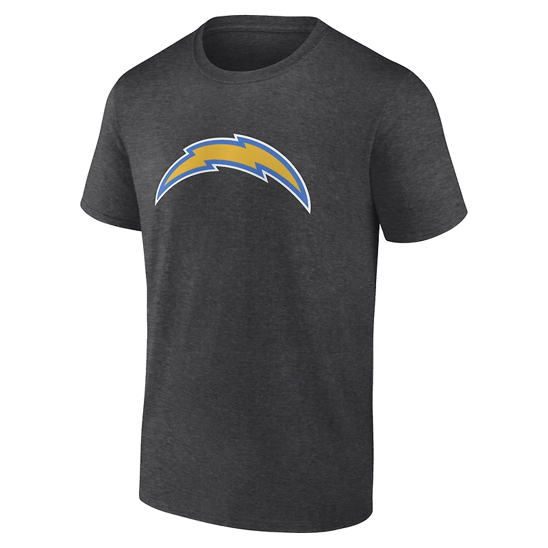 Men's  Charcoal Los Angeles Chargers Primary Logo T-Shirt
