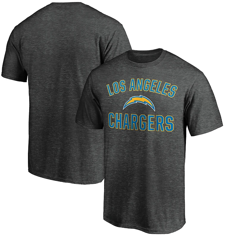Men's  Charcoal Los Angeles Chargers Victory Arch T-Shirt