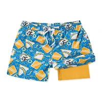 Short de bain doublé classique Chubbies bleu Los Angeles Chargers pour homme