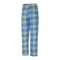 Ensemble de nuit Concepts Sport bleu poudre/or pour homme, haut et pantalon en flanelle Vector Los Angeles Chargers