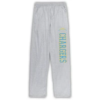 Concepts Sport Powder Blue/Heather Grey Los Angeles Chargers Big & Tall T-Shirt Pyjama Pants Sleep Set