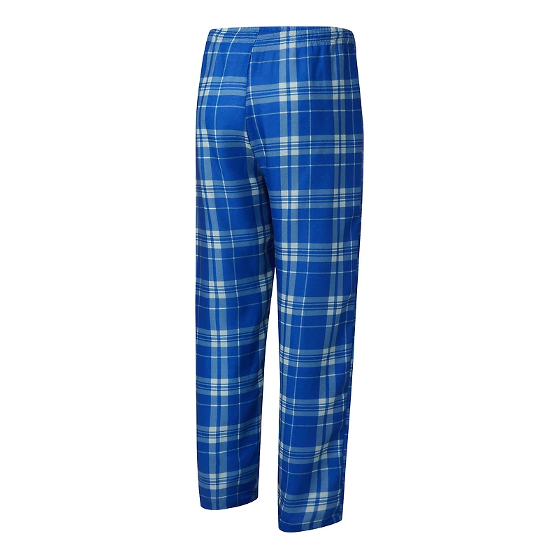 Men's Concepts Sport Powder Blue/Heather Gray Los Angeles Chargers Regulate Long Sleeve T-Shirt and Plaid Pant Set