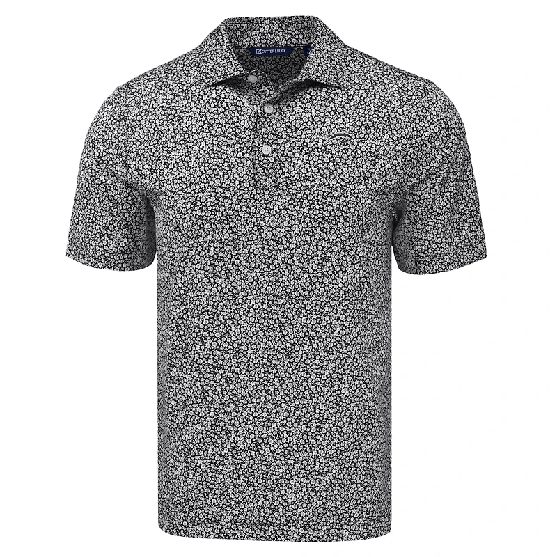 Polo homme Cutter & Buck noir Los Angeles Chargers Pike Eco Flora Print