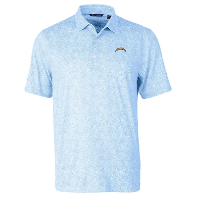 Polo extensible bleu clair à imprimé Pike Constellation des Los Angeles Chargers pour homme Cutter & Buck