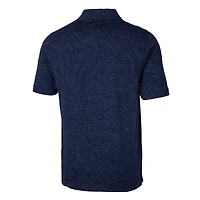 Men's Cutter & Buck Navy Los Angeles Chargers Advantage Tri-Blend Space Dye Big Tall Throwback Polo