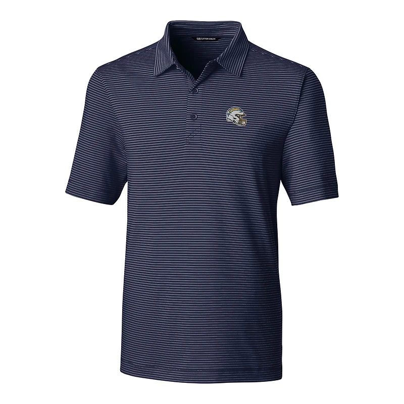 Polo extensible à rayures crayon bleu marine pour homme Cutter & Buck des Los Angeles Chargers