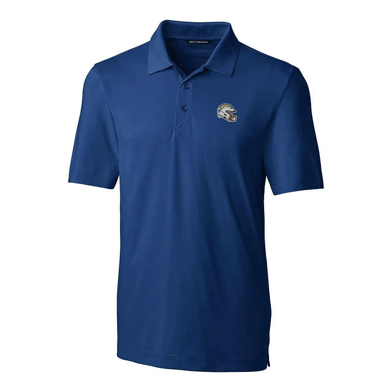 Polo extensible bleu marine Cutter & Buck pour homme des Los Angeles Chargers avec logo Helmet Forge
