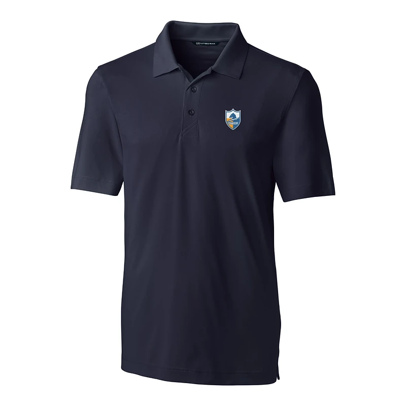 Polo extensible Forge bleu marine Cutter & Buck pour homme, logo rétro Los Angeles Chargers, grande taille