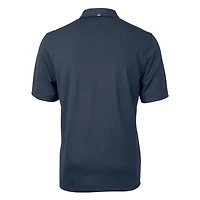 Men's Cutter & Buck Navy Los Angeles Chargers Throwback Logo Virtue Eco Pique Recycled Polo
