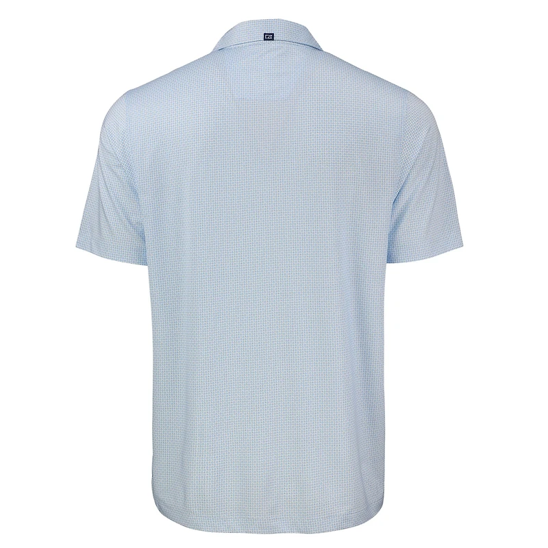 Polo homme Cutter & Buck bleu poudre Los Angeles Chargers Pike Eco Diamond Dot Print