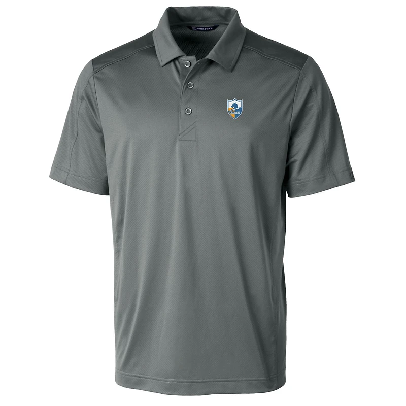 Polo extensible texturé à logo rétro des Los Angeles Chargers pour homme, Cutter & Buck Steel