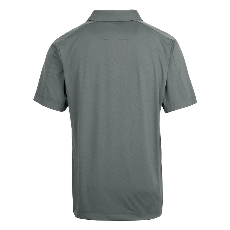 Polo extensible texturé à logo rétro des Los Angeles Chargers pour homme, Cutter & Buck Steel