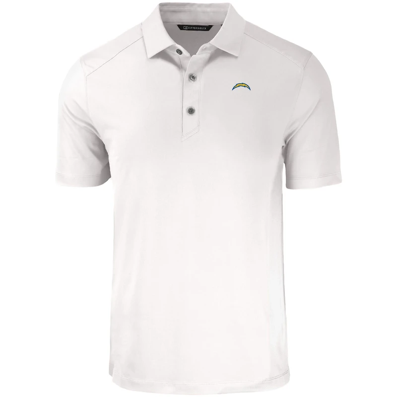 Polo blanc recyclé Forge Eco Stretch des Los Angeles Chargers pour homme, Cutter & Buck