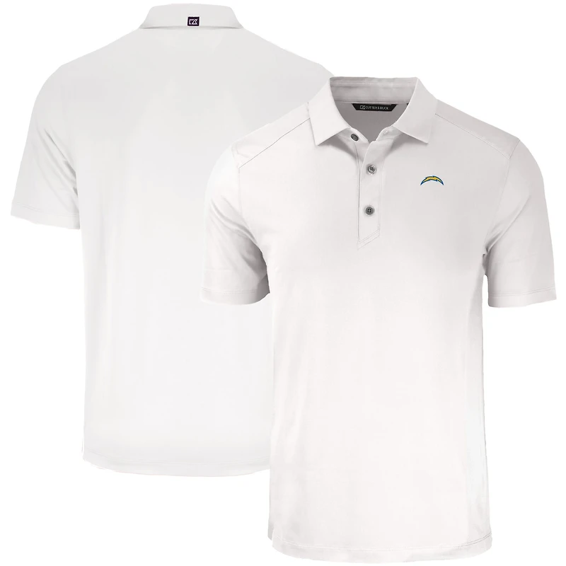 Polo blanc recyclé Forge Eco Stretch des Los Angeles Chargers pour homme, Cutter & Buck