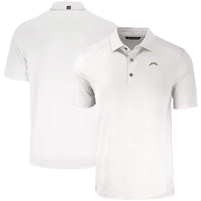Polo blanc recyclé Forge Eco Stretch des Los Angeles Chargers pour homme, Cutter & Buck