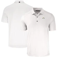 Polo blanc recyclé Forge Eco Stretch des Los Angeles Chargers pour homme, Cutter & Buck