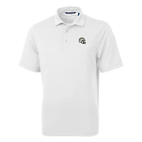 Men's Cutter & Buck  White Los Angeles Chargers Helmet Virtue Eco Pique Recycled Polo