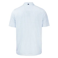 Polo homme Cutter & Buck blanc Los Angeles Chargers Throwback Big Tall Pike Eco Symmetry Print Stretch Recyclé