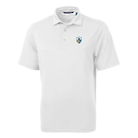 Polo blanc Cutter & Buck pour homme, logo rétro des Los Angeles Chargers, en piqué écologique recyclé, grande taille