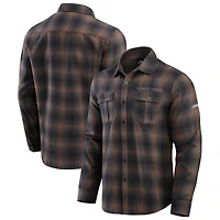 Men's Darius Rucker Collection by Fanatics Charcoal Los Angeles Chargers Classic Flannel Long Sleeve Button-Up Shirt