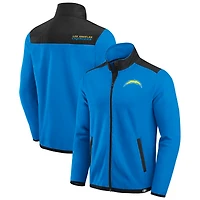 Men's Darius Rucker Collection by Fanatics Powder Blue Los Angeles Chargers Color Block Polar Fleece Full-Zip Jacket