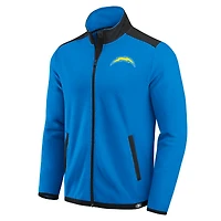 Men's Darius Rucker Collection by Fanatics Powder Blue Los Angeles Chargers Color Block Polar Fleece Full-Zip Jacket
