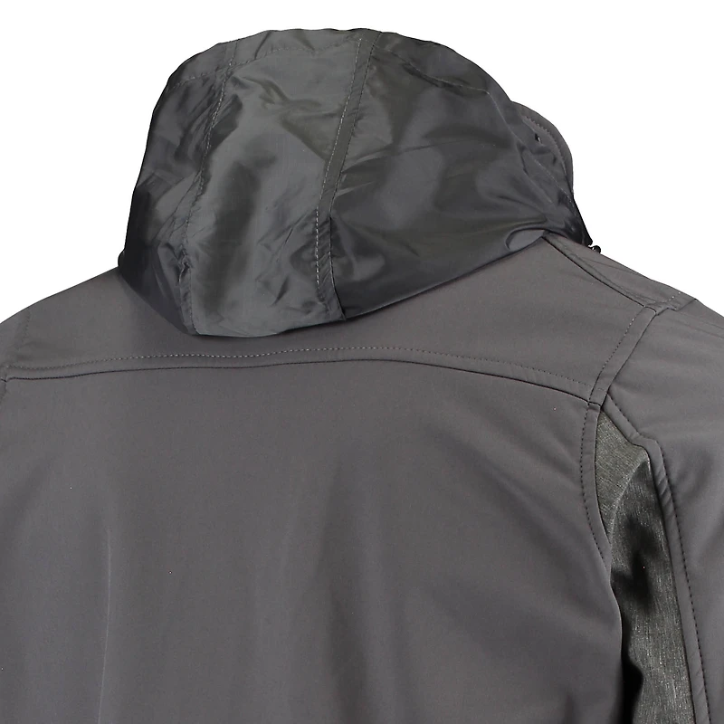 Men's Dunbrooke Graphite Los Angeles Chargers Circle Zephyr Softshell Full-Zip Jacket