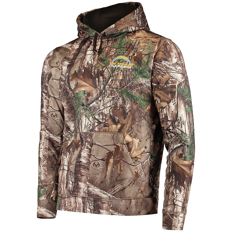 Sweat à capuche Dunbrooke Realtree Camo Los Angeles Chargers Circle Champion Tech Fleece pour homme