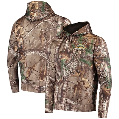 Men's Dunbrooke Realtree Camo Los Angeles Chargers Circle Champion Tech Fleece Pullover Hoodie