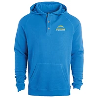 Men's Dunbrooke Royal Los Angeles Chargers Montana Raglan Thermal Hoodie
