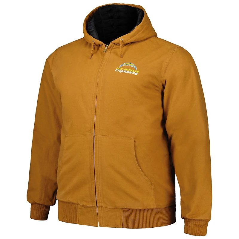 DUN LOSCHA TAN 21 VESTE À CAPUCHE EN TOILE DE COTON B&T DAKOTA POUR HOMMES JACMENXMW