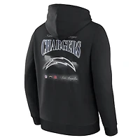 Men's Fanatics  Black Los Angeles Chargers Back Logo Fleece Hoodie