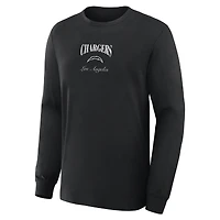 T-shirt à manches longues Fanatics noir pour homme Los Angeles Chargers Midnight Falls