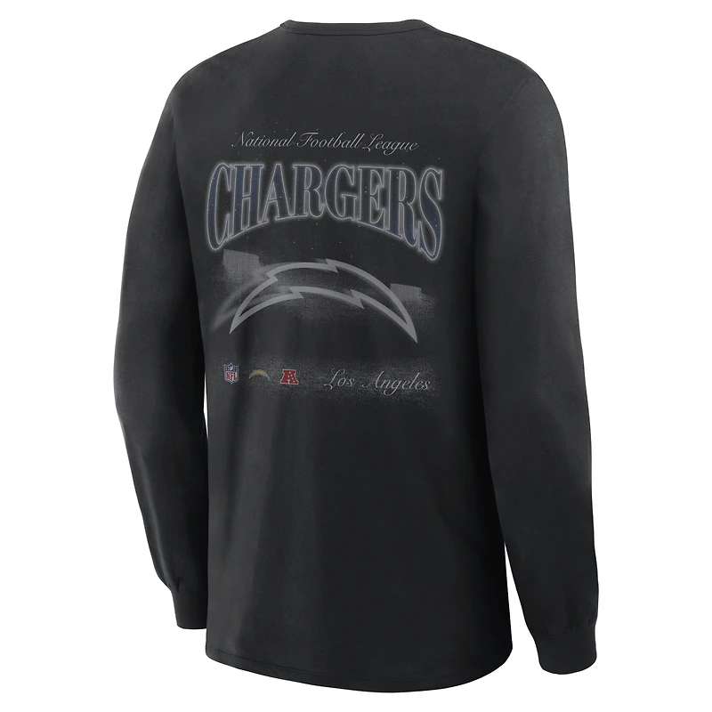 Men's Fanatics Black Los Angeles Chargers Midnight Falls Long Sleeve T-Shirt
