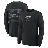 T-shirt à manches longues Fanatics noir pour homme Los Angeles Chargers Midnight Falls