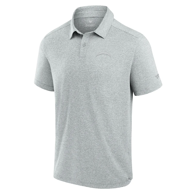 Polo technique gris Fanatics pour homme des Los Angeles Chargers