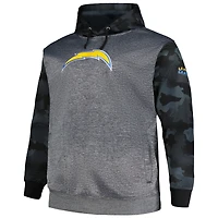 Sweat à capuche camouflage Big & Tall Fanatics Heather Charcoal pour hommes des Chargers de Los Angeles