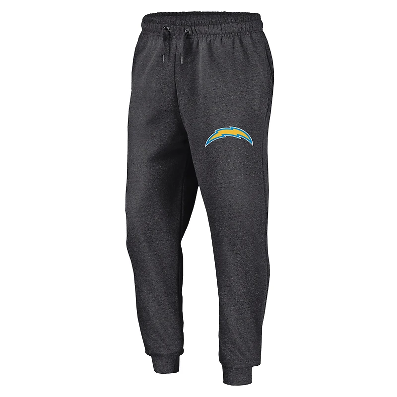 Men's Fanatics  Heather Charcoal Los Angeles Chargers Boost Fleece Joggers