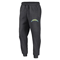Men's Fanatics  Heather Charcoal Los Angeles Chargers Boost Fleece Joggers