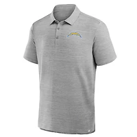 Men's Fanatics Heather Gray Los Angeles Chargers Clutch Polo